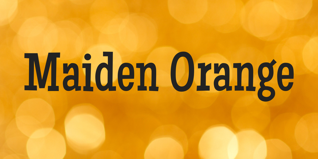 Пример шрифта Maiden Orange