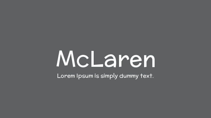 Пример шрифта McLaren