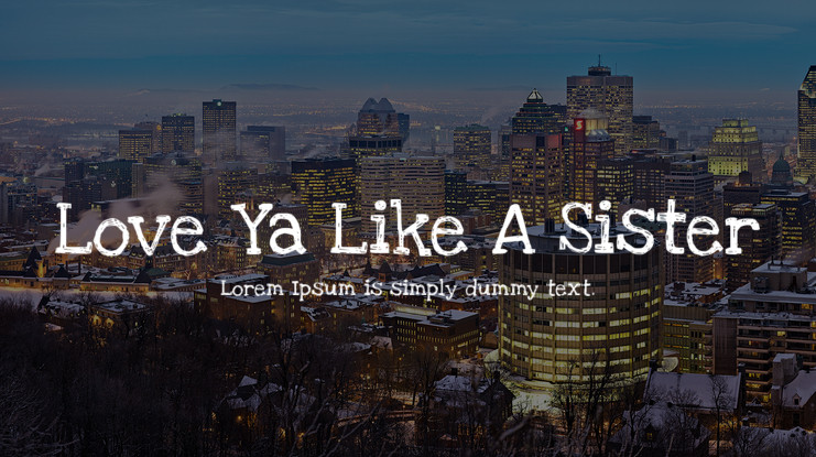 Пример шрифта Love Ya Like A Sister