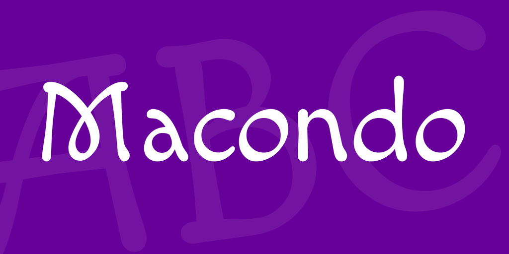 Пример шрифта Macondo