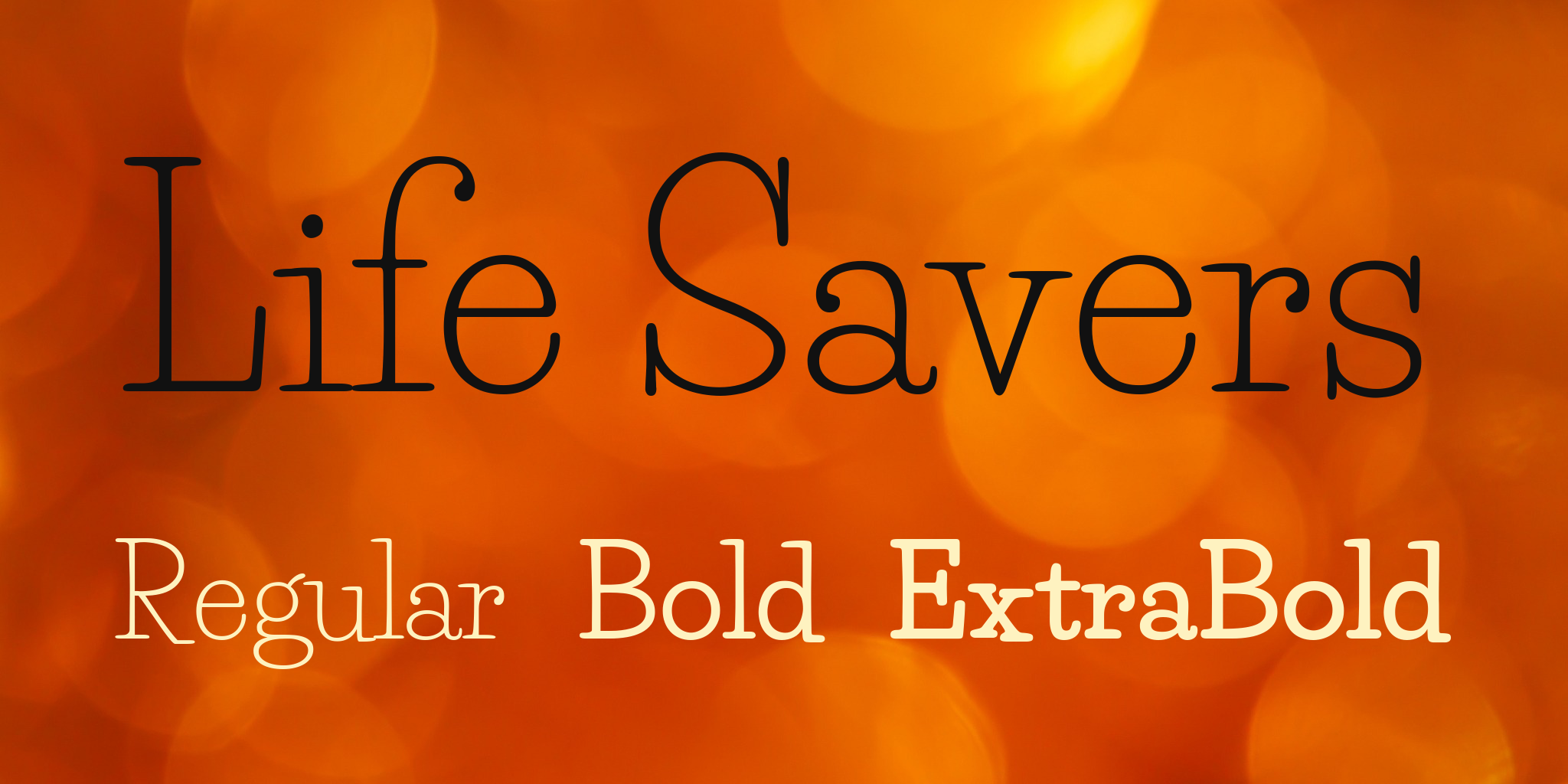 Пример шрифта Life Savers