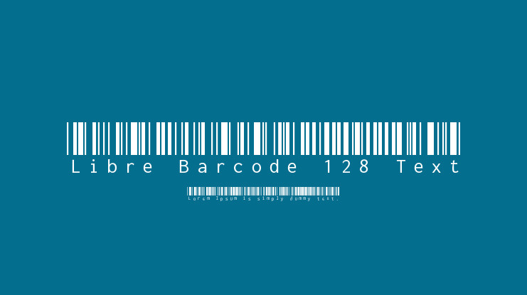 Пример шрифта Libre Barcode 128