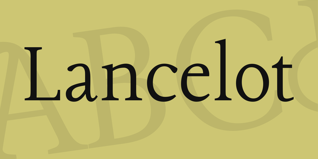 Пример шрифта Lancelot