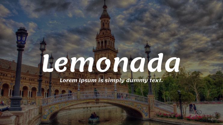 Пример шрифта Lemonada
