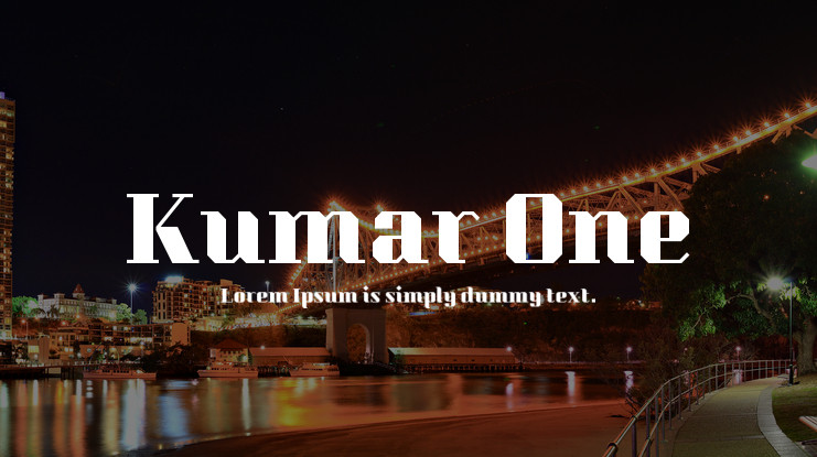 Пример шрифта Kumar One