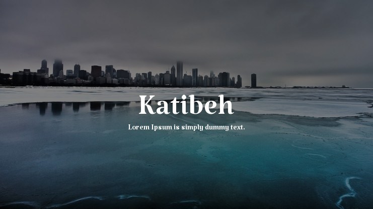 Пример шрифта Katibeh