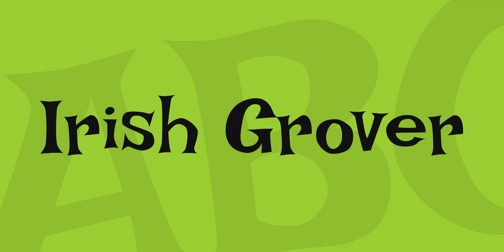 Пример шрифта Irish Grover