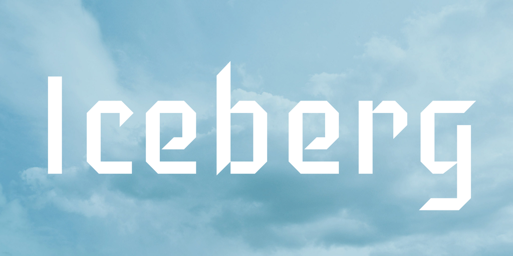 Пример шрифта Iceberg