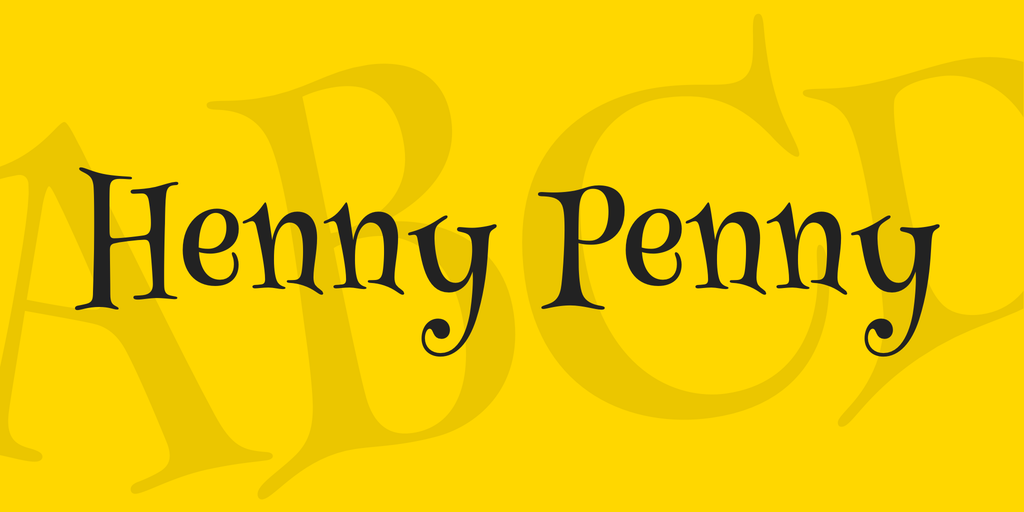 Пример шрифта Henny Penny