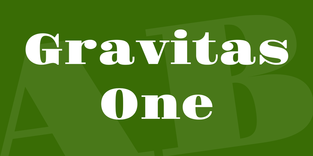 Пример шрифта Gravitas One