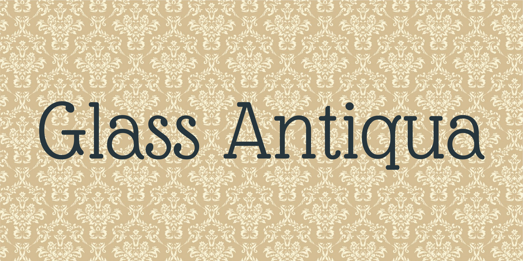 Пример шрифта Glass Antiqua