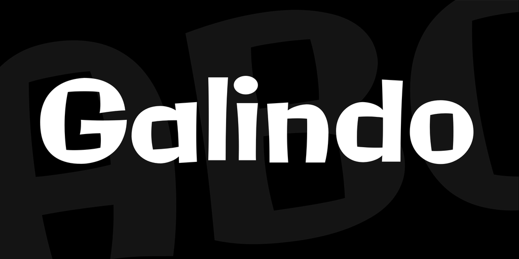 Пример шрифта Galindo