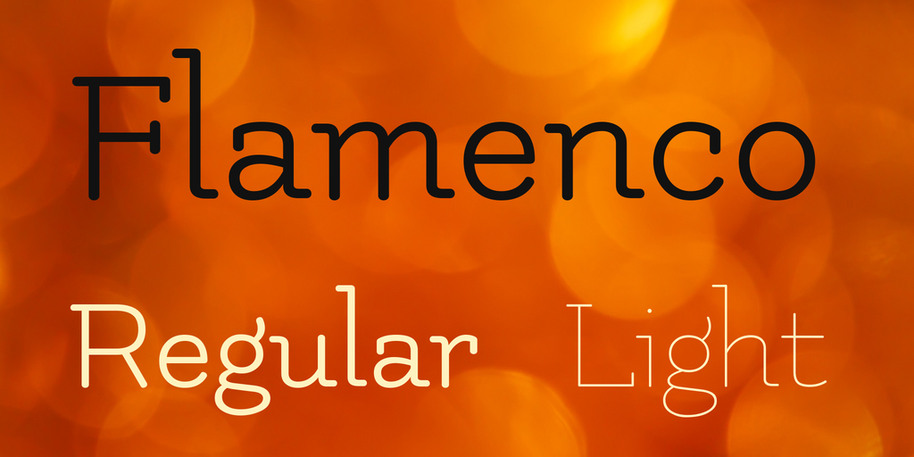 Пример шрифта Flamenco