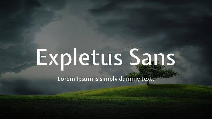 Пример шрифта Expletus Sans