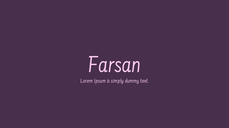 Пример шрифта Farsan