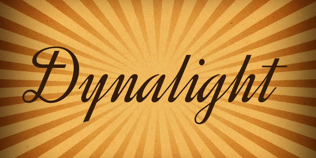Пример шрифта Dynalight
