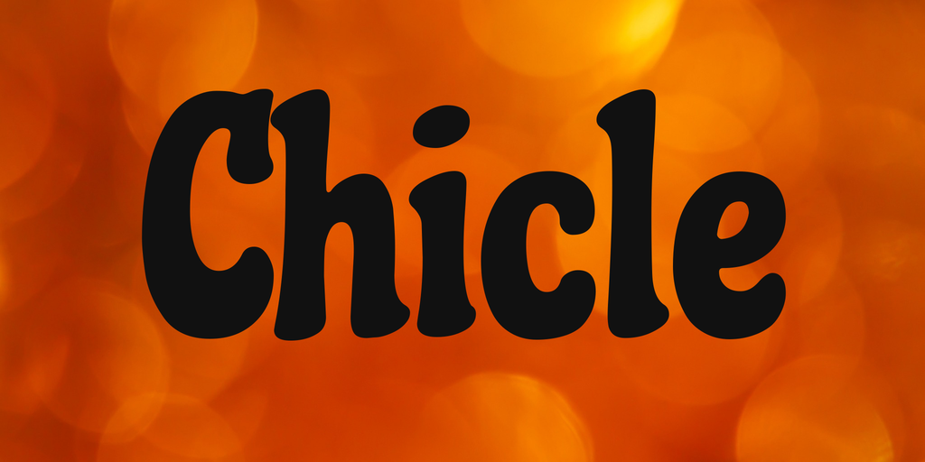 Пример шрифта Chicle