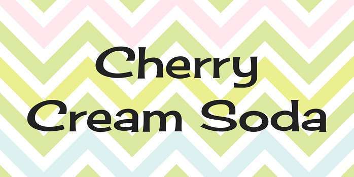 Пример шрифта Cherry Cream Soda