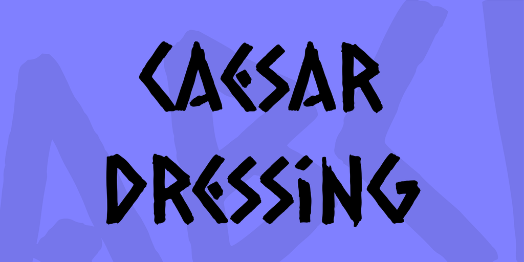 Пример шрифта Caesar Dressing