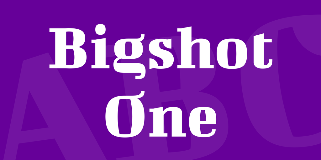Пример шрифта Bigshot One