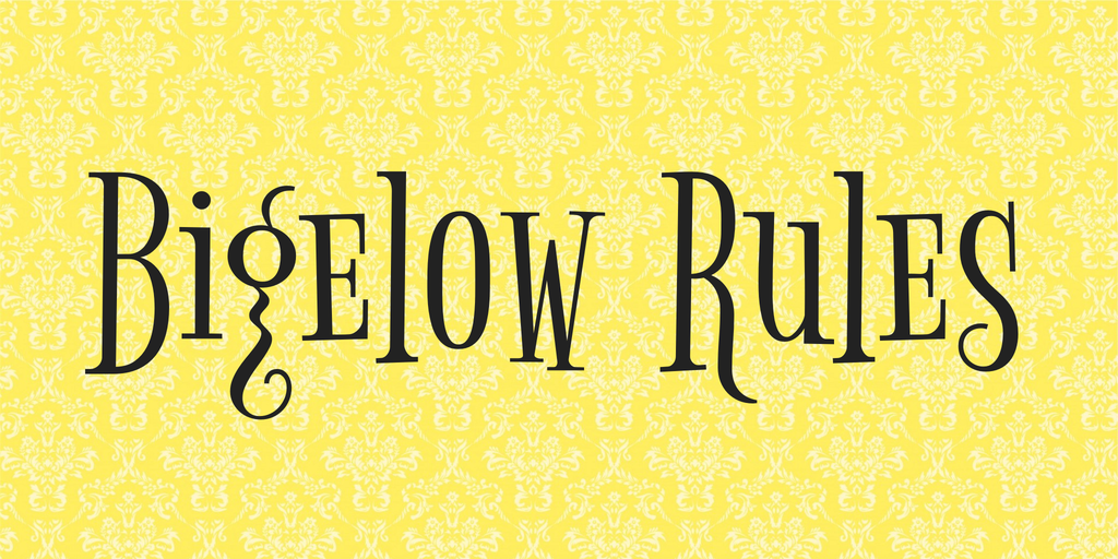 Пример шрифта Bigelow Rules