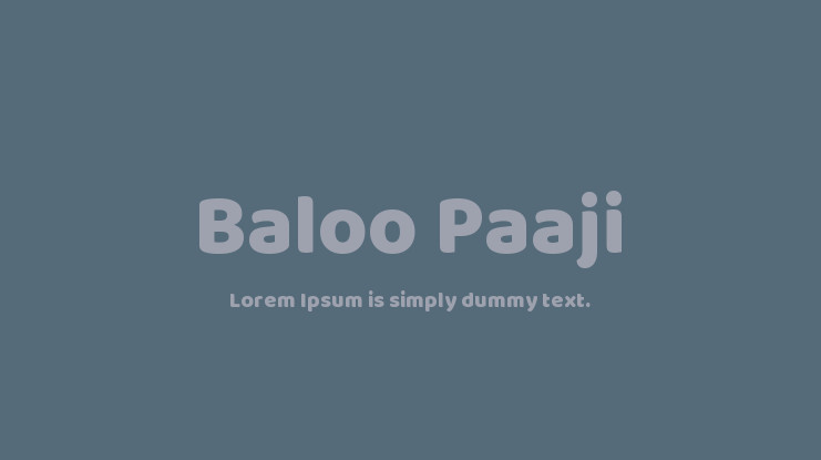 Пример шрифта Baloo Paaji