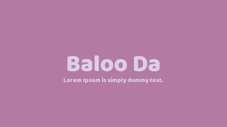 Пример шрифта Baloo Da