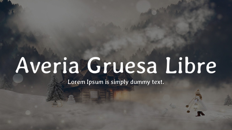 Пример шрифта Averia Gruesa Libre Regular