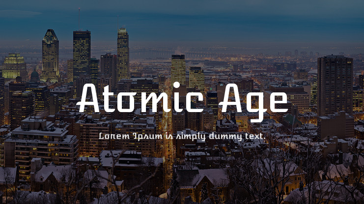 Пример шрифта Atomic Age