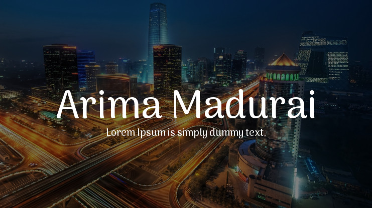 Пример шрифта Arima Madurai