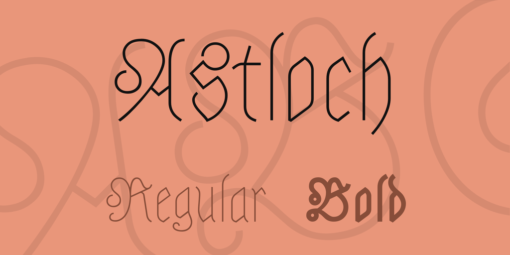 Пример шрифта Astloch