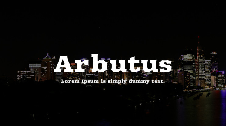 Пример шрифта Arbutus