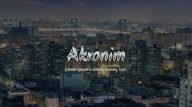 Пример шрифта Akronim