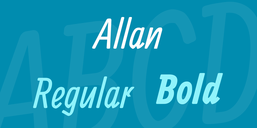 Пример шрифта Allan