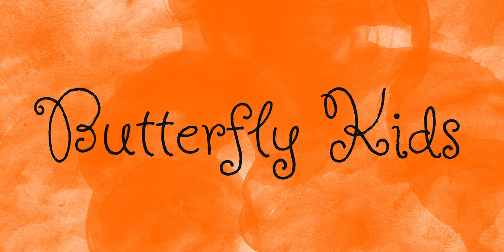 Пример шрифта Butterfly Kids
