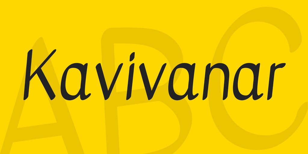 Пример шрифта Kavivanar