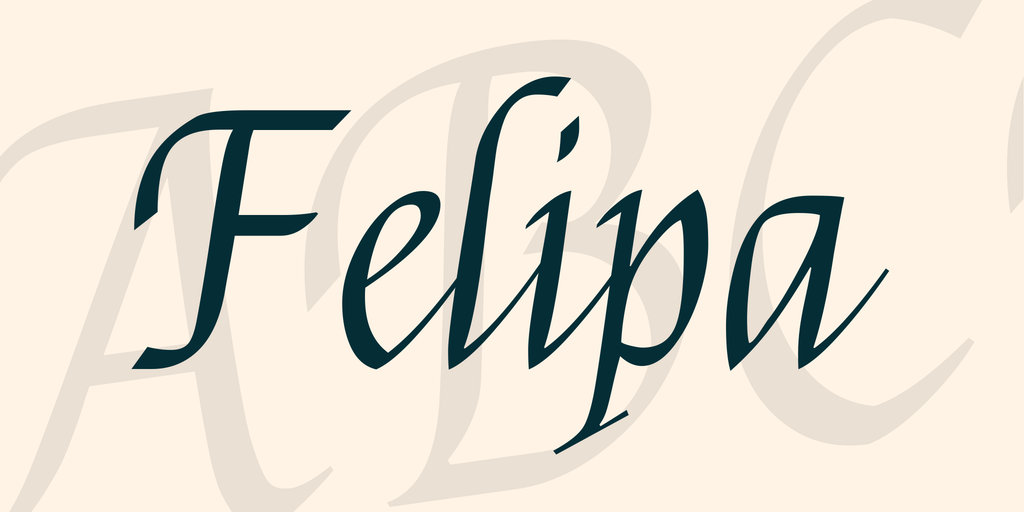 Пример шрифта Felipa
