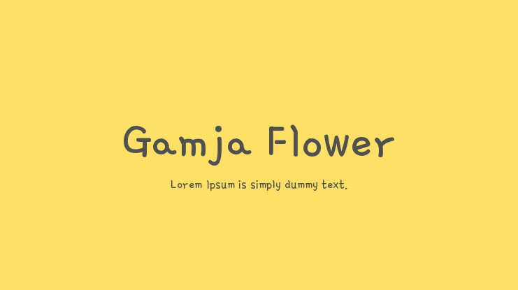 Пример шрифта Gamja Flower