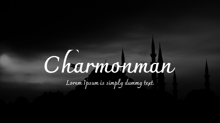 Пример шрифта Charmonman