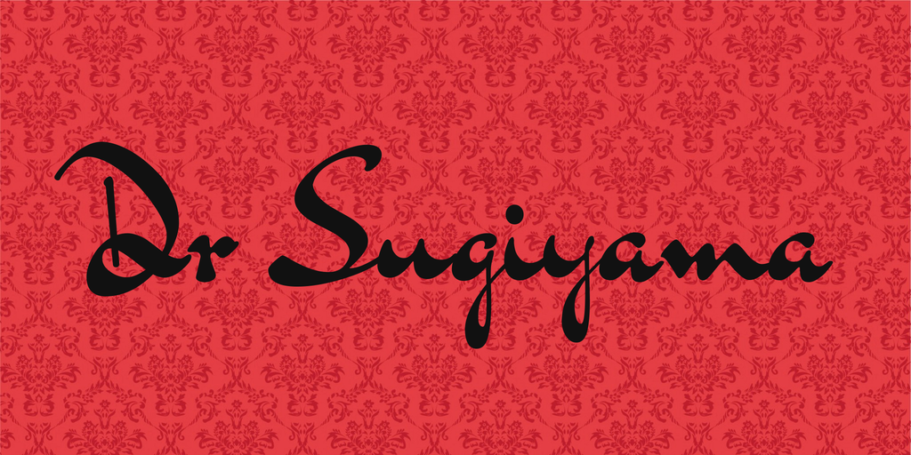 Пример шрифта Dr Sugiyama