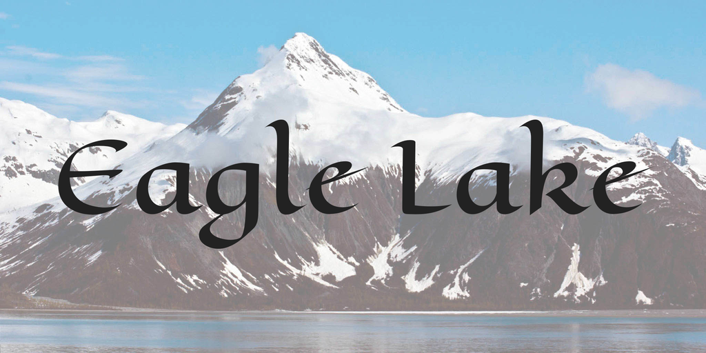 Пример шрифта Eagle Lake