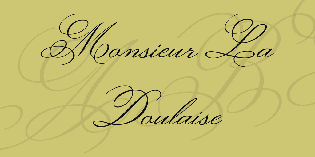 Пример шрифта Monsieur La Doulaise