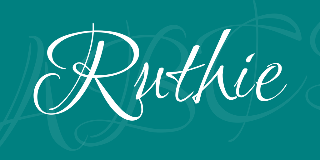 Пример шрифта Ruthie