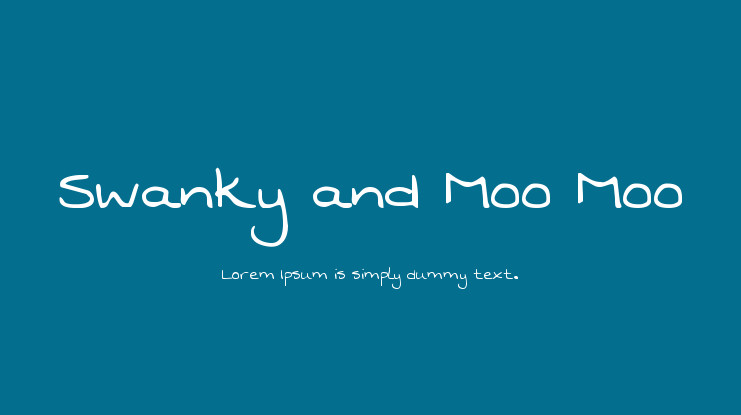 Пример шрифта Swanky and Moo Moo
