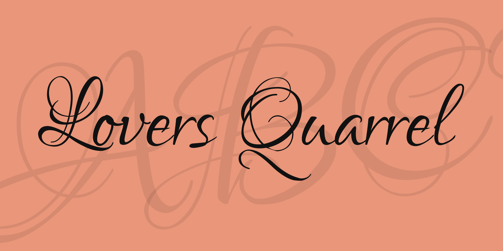 Пример шрифта Lovers Quarrel