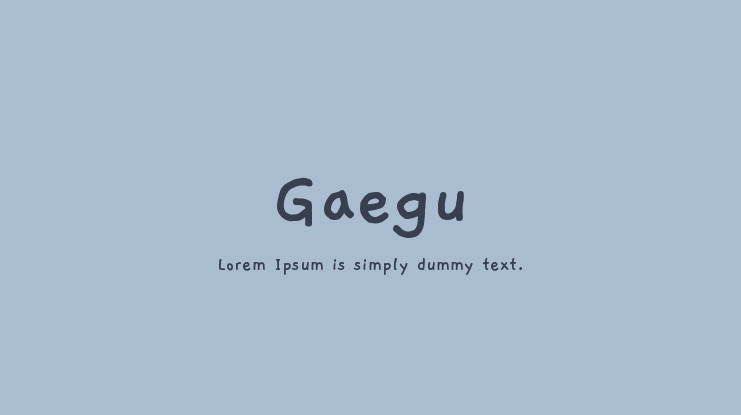 Пример шрифта Gaegu