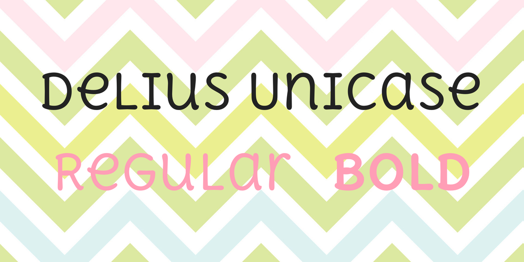 Пример шрифта Delius Unicase