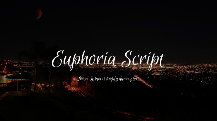 Пример шрифта Euphoria Script