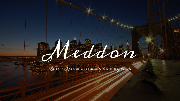 Пример шрифта Meddon