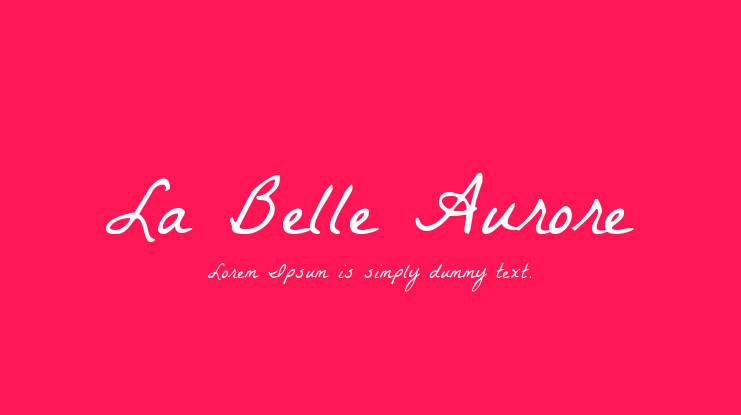 Пример шрифта La Belle Aurore